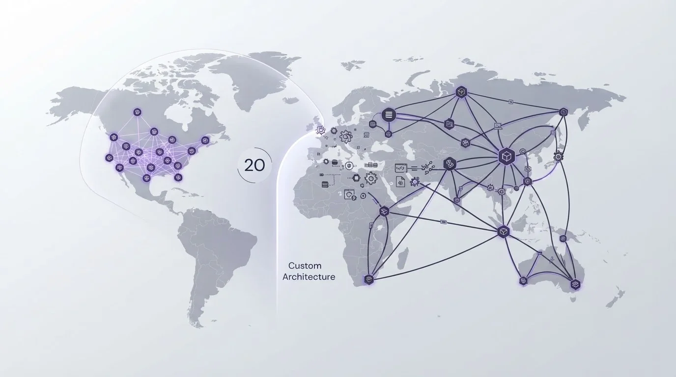 Infographic showing 20 location limit for Shopify Plus inventory management
